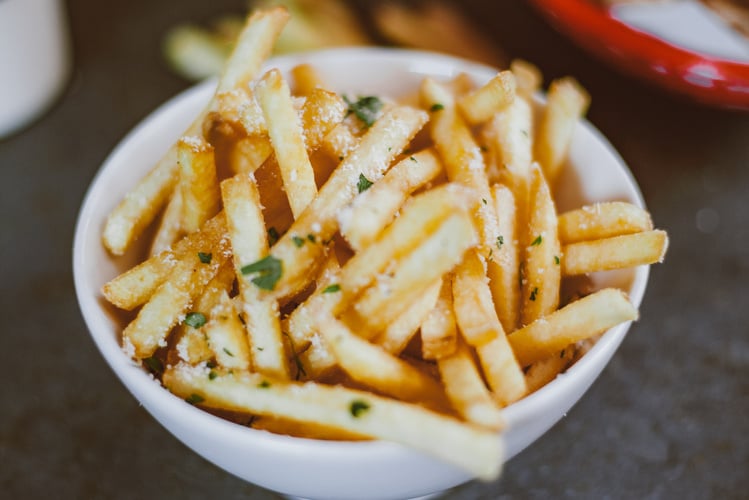 Potato Fries on White Ceramic Bowl